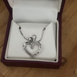 Helzberg Diamonds Silver Heart Necklace